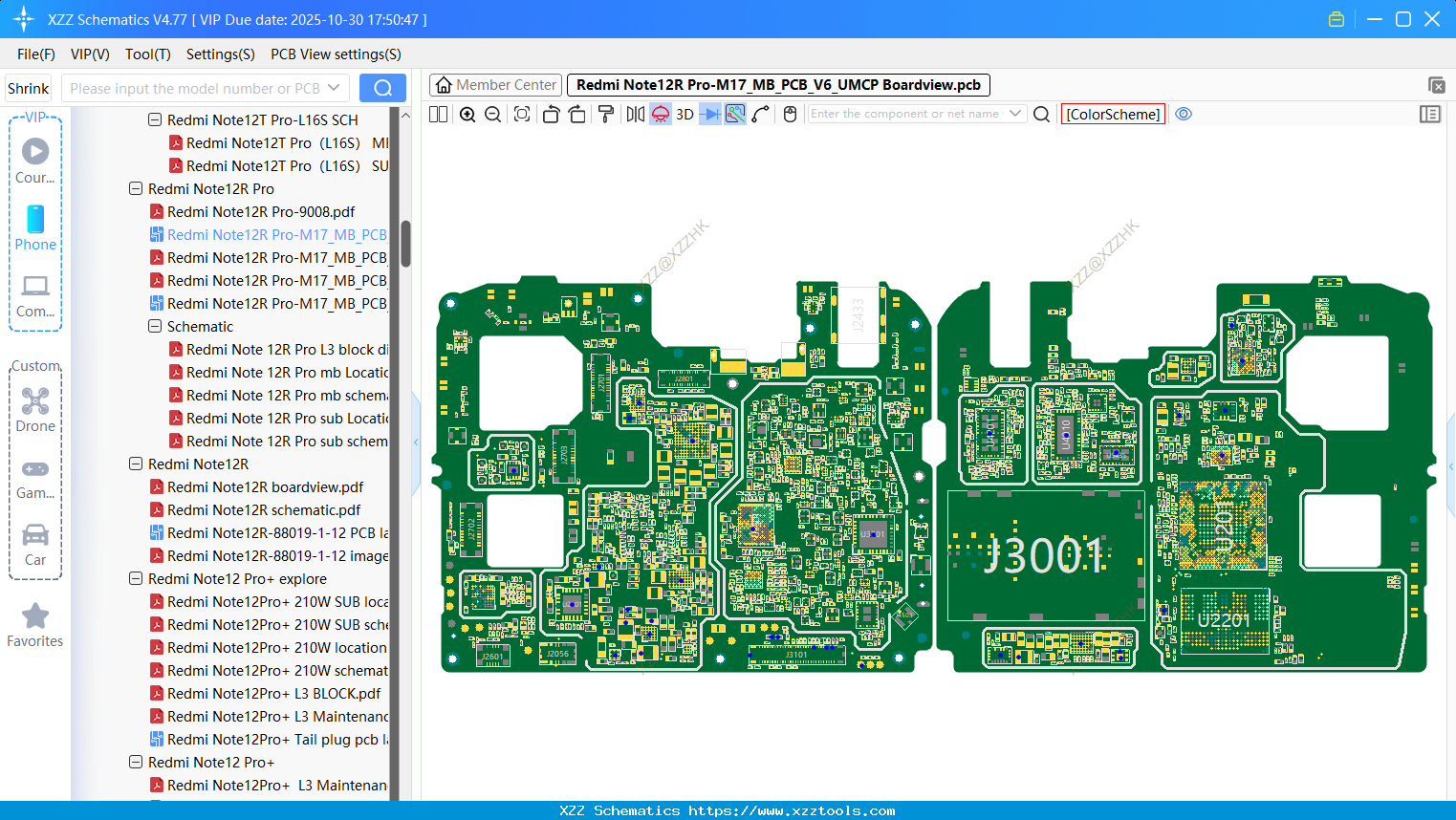 Xiaomi Redmi Note12R Pro-M17_MB_PCB_V6_UMCP Boardview
